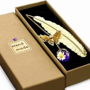 Metal Feather Bookmark