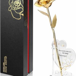 24K Gold Dipped Real Rose