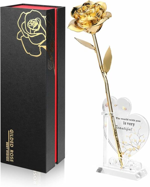 24K Gold Dipped Real Rose